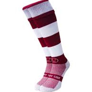 PE Sport Socks (Seniors) - Maroon and White